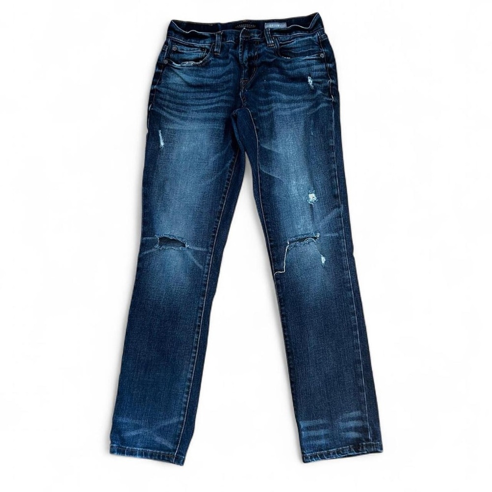 Aeropostale blue skinny jeans with distressing Size 28"